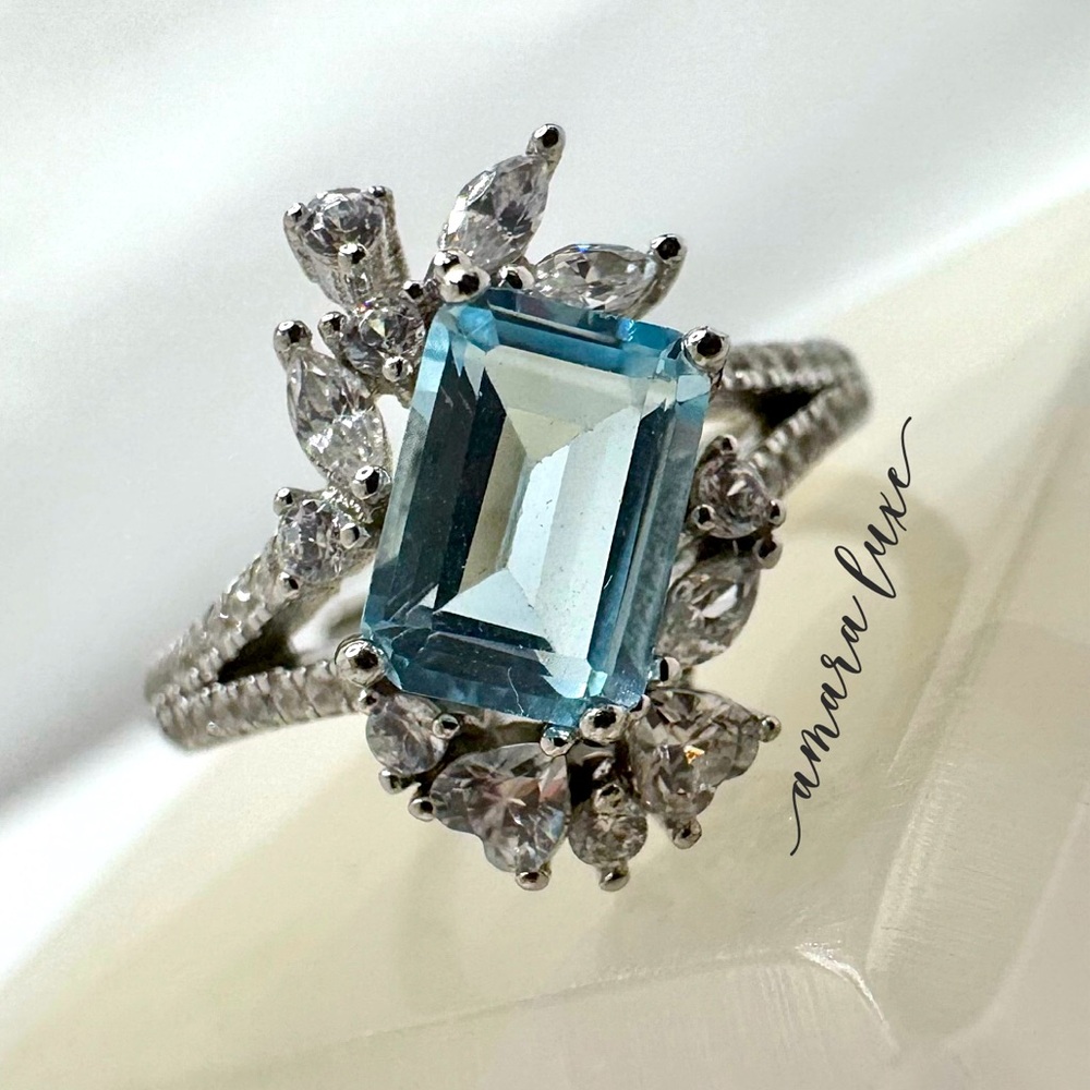 Luxe Blue Topaz Ring